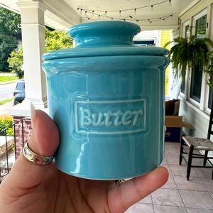 Butter Bell The Original Butter Bell Crock by L. Tremain French Ceramic Aqua